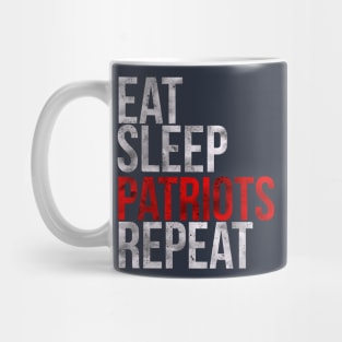 Eat Sleep Patriots Repeat Football Fan Mug